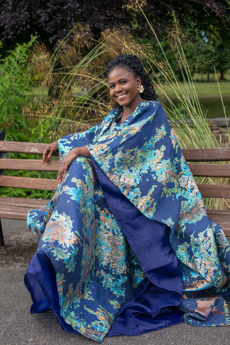 Olubunmi Bubu Kaftan Dress With Organza