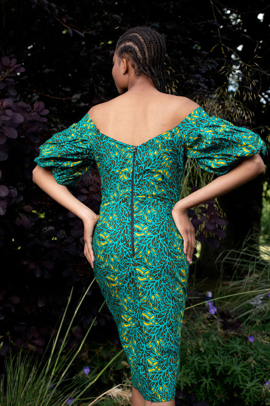 Omowunmi Off Shoulder Bustier Dress