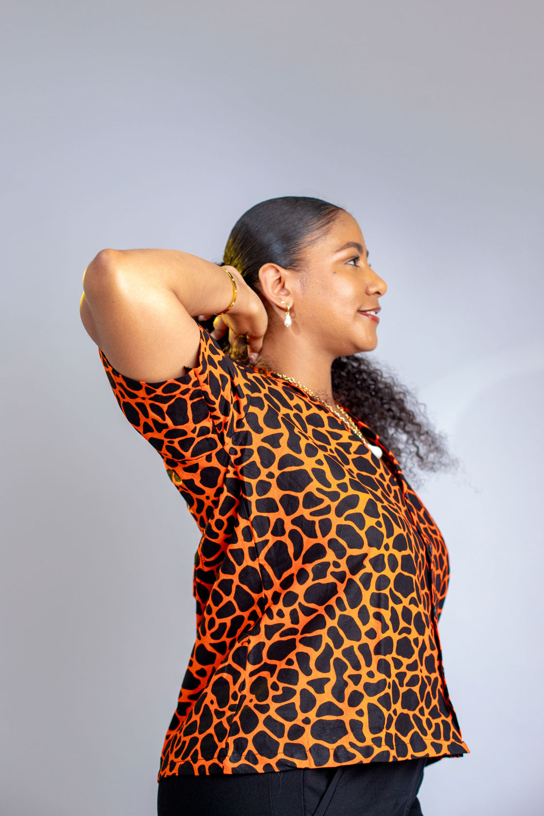 Shade Loose Ankara Shirt Top