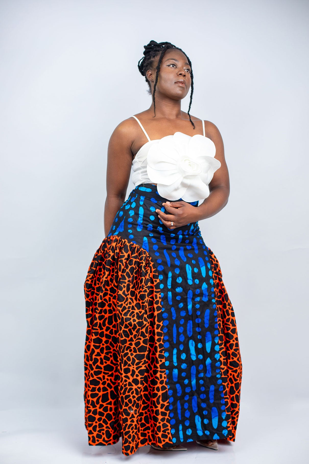 Omolola Side Pleated Skirt
