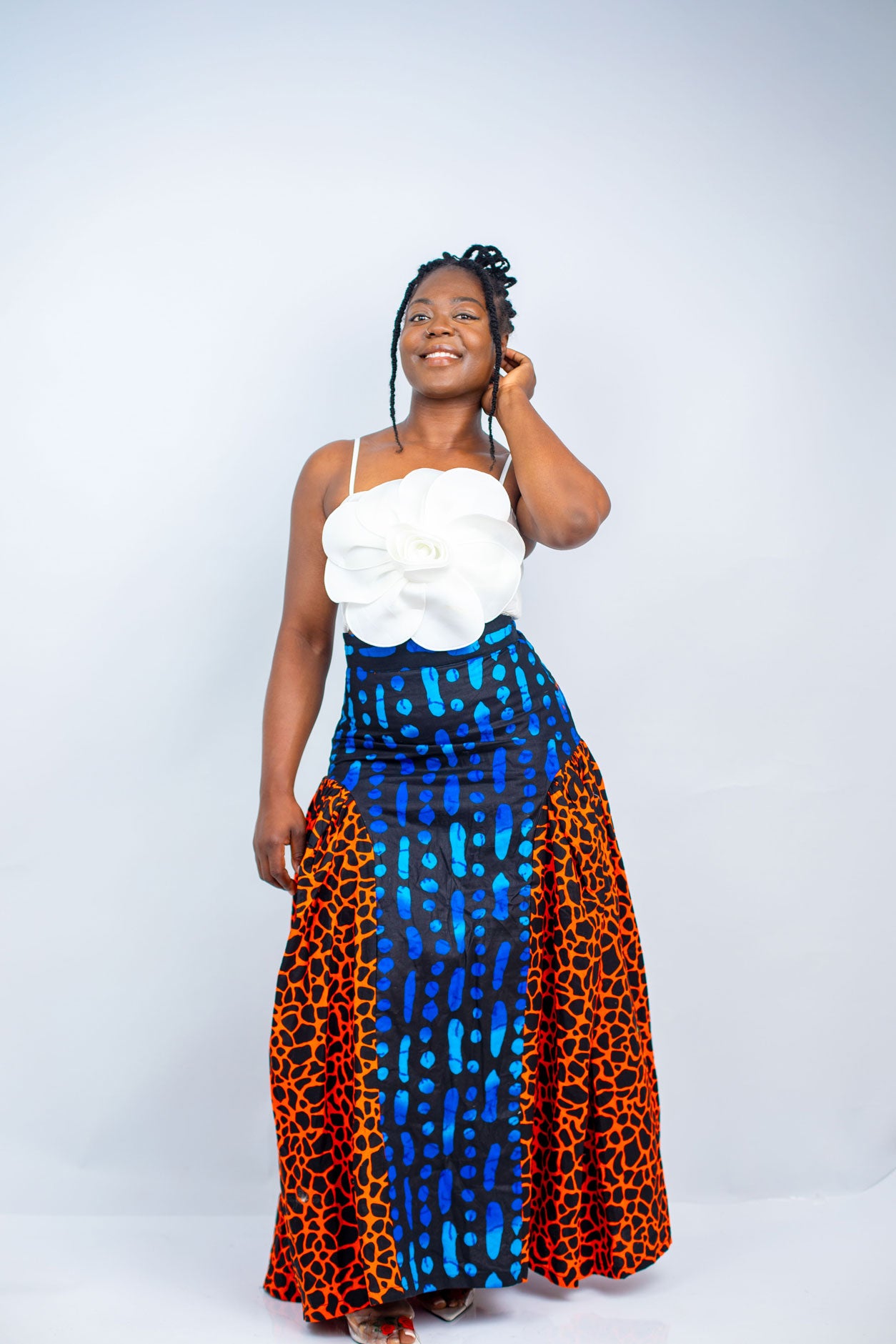 Omolola Side Pleated Skirt