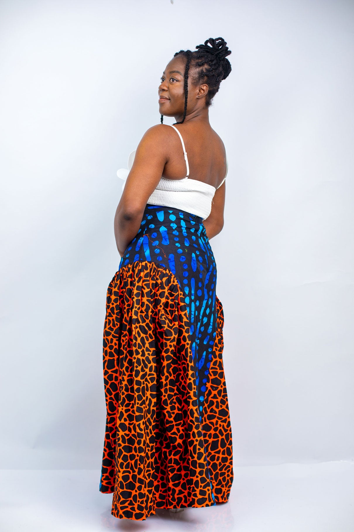 Omolola Side Pleated Skirt