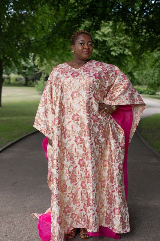 Modola Pink Bubu Kaftan Dress