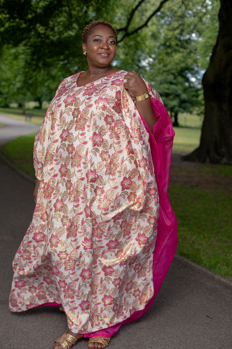 Modola Pink Bubu Kaftan Dress