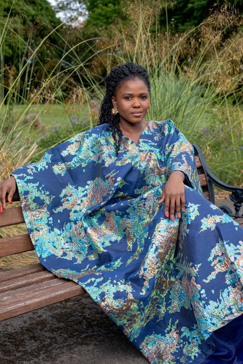 Olubunmi Bubu Kaftan Dress With Organza