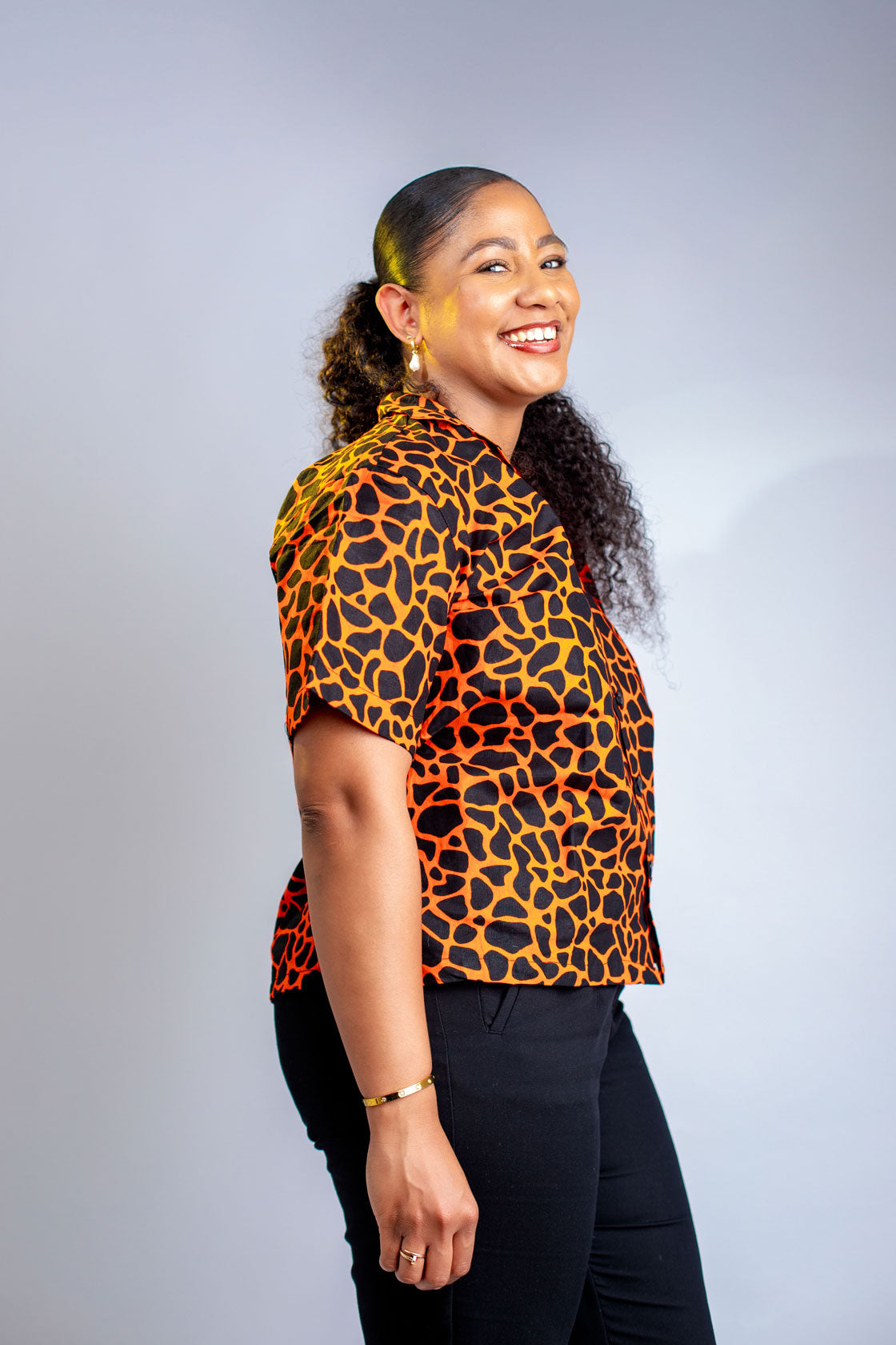 Shade Loose Ankara Shirt Top