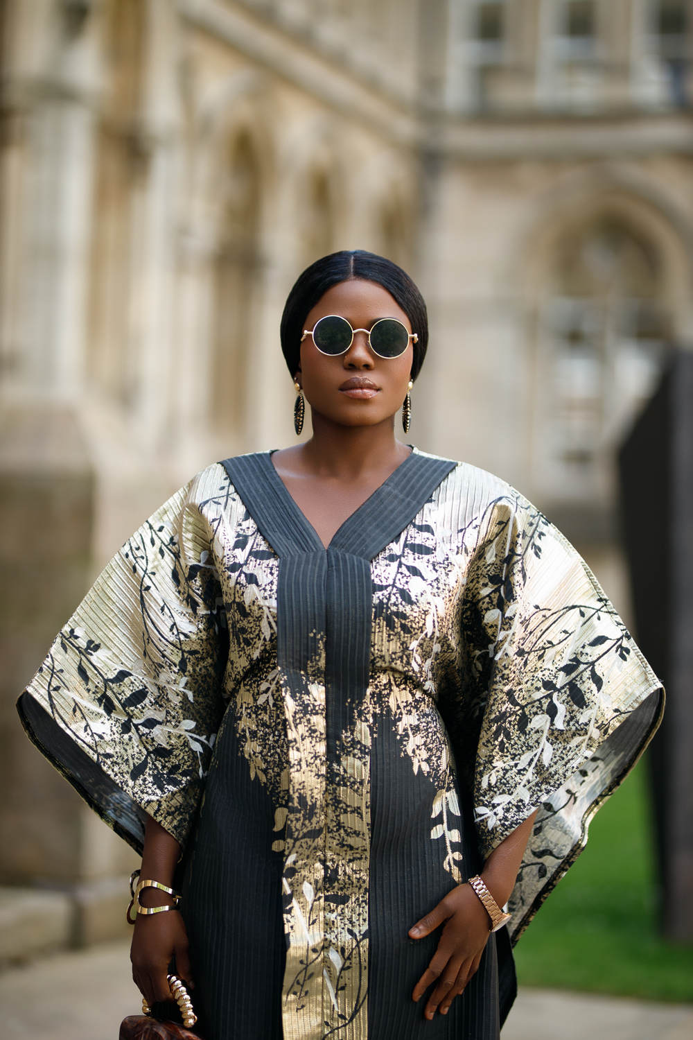 The Aurelia Jacquard Fringe Kaftan